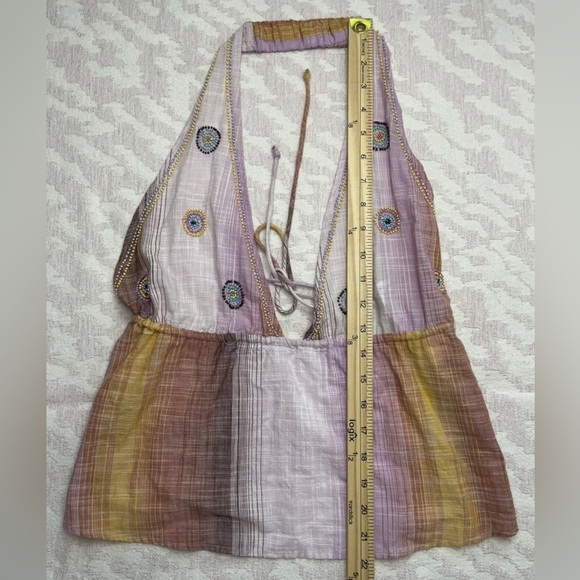 Zara Beaded Halter Top Sz Small - Picture 5 of 9